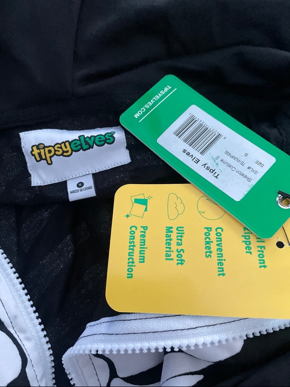 Tipsy elves NWT skeleton, one piece costume adult small - Picture 5 of 5